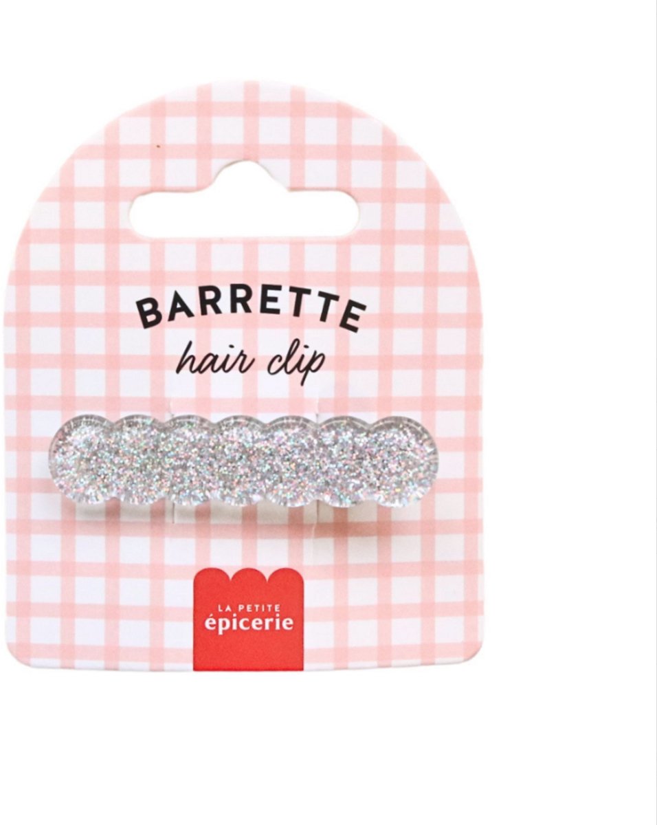 La Petite Epicerie Hair Clip "Curvy Moonlight” Barrette cheveux 1x5.5cm zilver Hairpin | Haarspeld | Haaraccessoire | Hairclip | Handmade | Haarmode