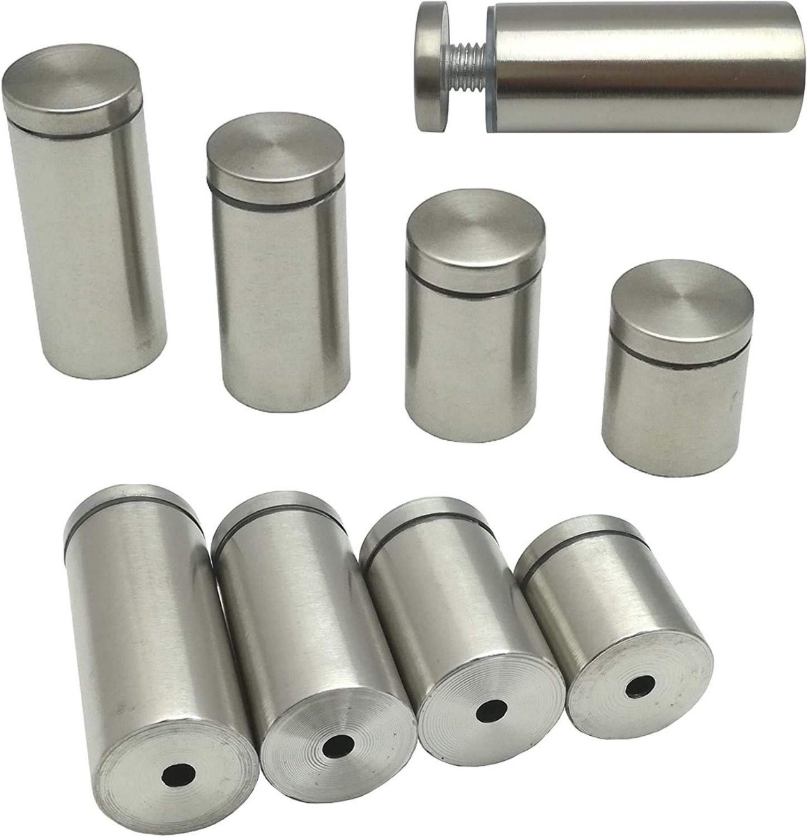 Cosensi- Spiegelbeugels 4 stuks - Roestvrij Staal - Elegant Design - Geschikt voor Glas/Acryl - Max. Draagvermogen 8 kg - Voor 2-10 mm Dikte - Glasbeugels