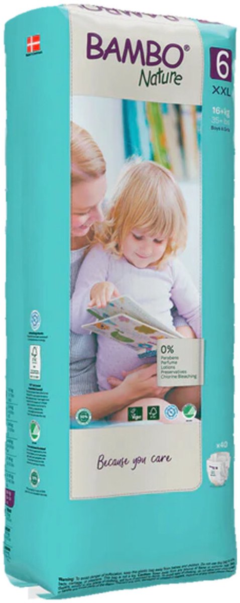 Bambo Nature - Luiers Maat 6 (16-30 kg) - 2 x 40 stuks - Voordeelverpakking