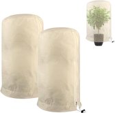 Plantenhoes Tegen Vorst - 2 Stuk - Plantenhoes - Vliesdoek Tegen Vorst - Beschermhoezen Planten - Plantbescherming - Beschermhoes Winter Boom/Plant - 60x80cm - Anti-Vorst Beschermhoes Planten - Winterhoes - Duurzaam - Ritssluiting - Uv-Doorlatend