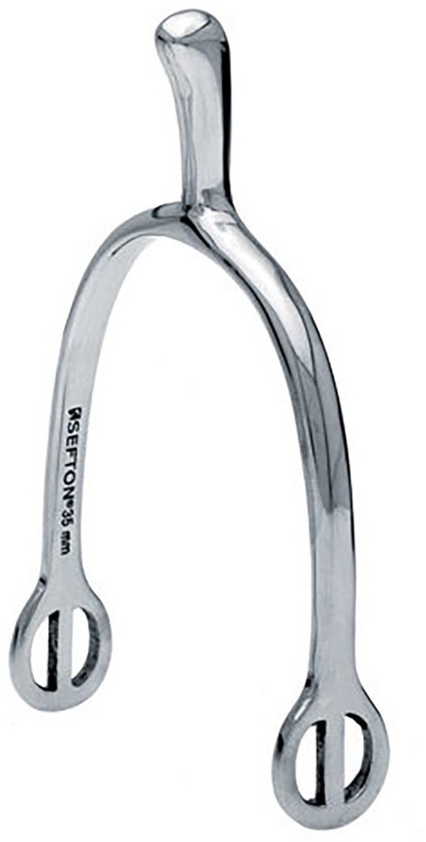 Sefton Stainless Women Round End English Sporen 30 mm Zilver