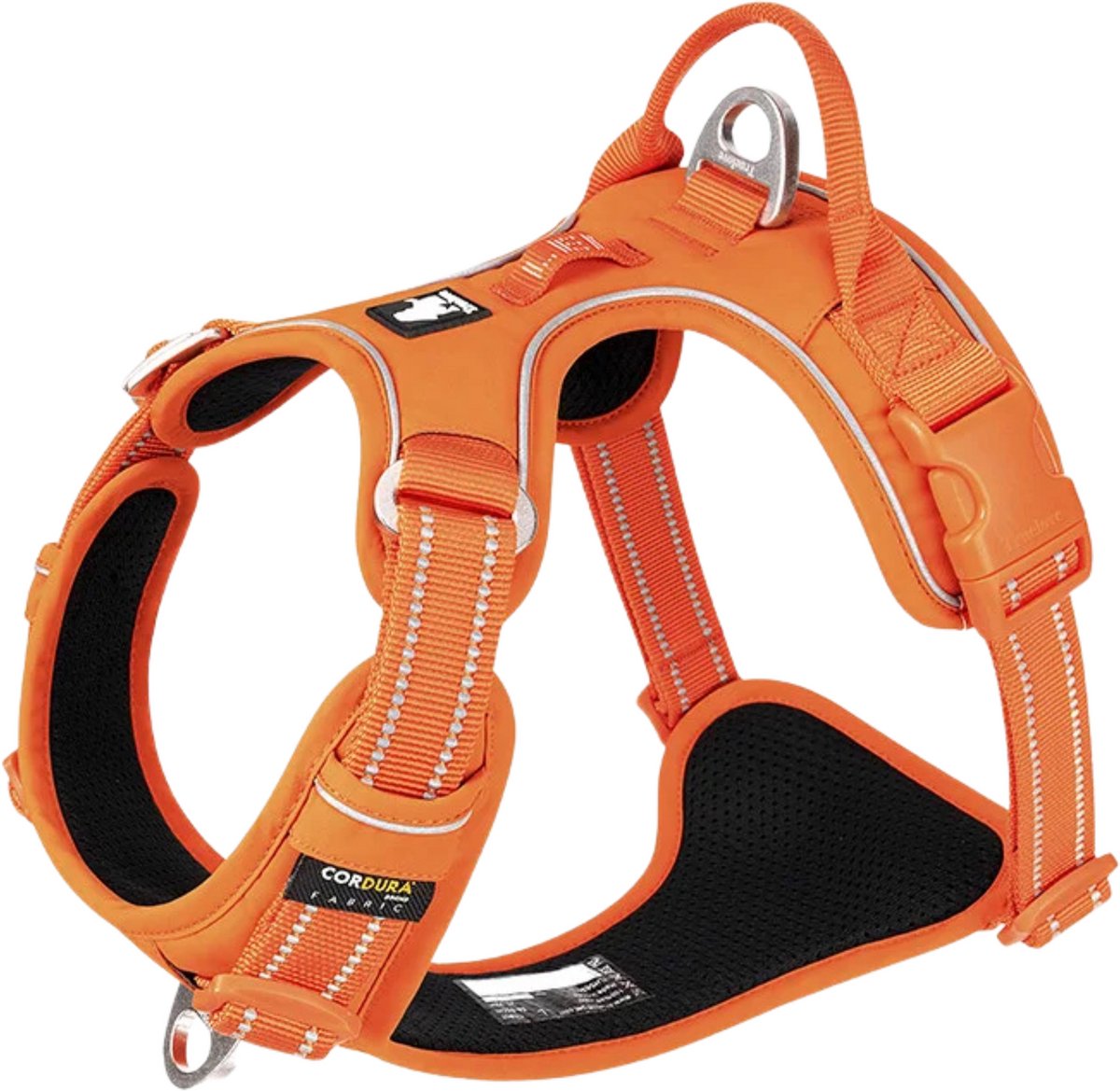 Truelove - Hondentuigje - Hondenharnas - Anti Trek Tuigje - Reflecterend Harnas - 69-81cm - Large - Oranje
