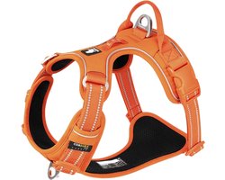 Truelove - Hondentuigje - Hondenharnas - Anti Trek Tuigje - Reflecterend Harnas - 69-81cm - Large - Oranje