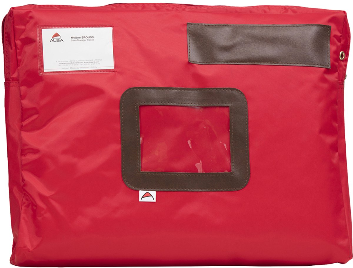 Blauwe bankretas met ritstrekker van polyester