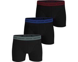 Björn Borg Cotton Stretch Boxershort Heren - Zwart/Groen/Blauw/Rood - 3 stuks - Heren onderbroeken - Katoenen Boxer - Maat L