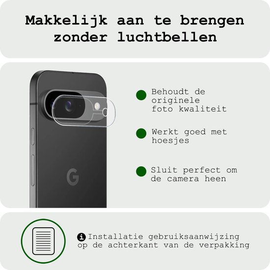 Camera screenprotector, behoudt foto kwaliteit en past met hoesjes.