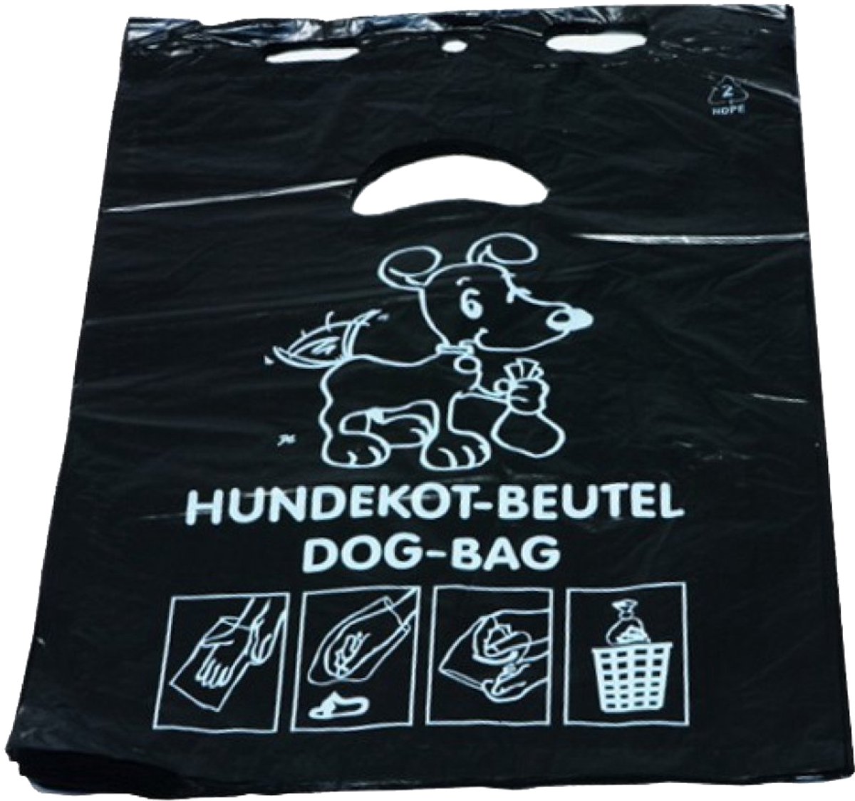 Hondenpoepzakken, HDPE-folie, 3 liter, zwart