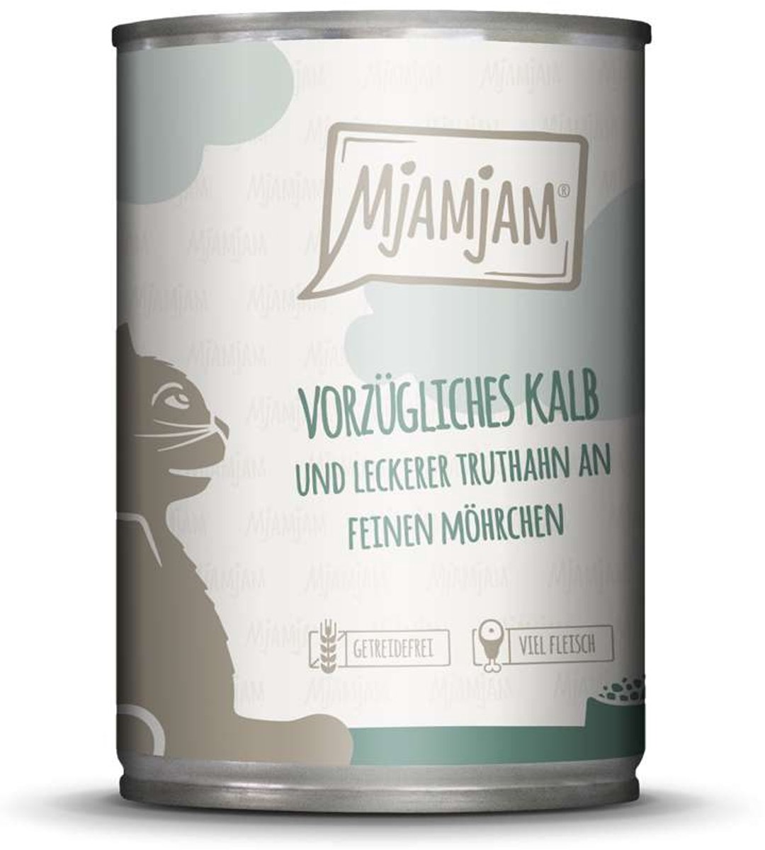 MjAMjAM MjAMjAM Cat - Leckere Mahlzeiten Dose 6x400g | Kalb & Truthahn