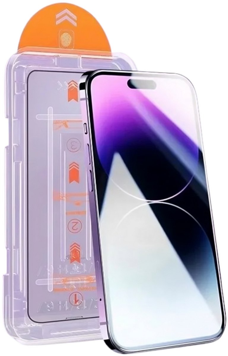 iPhone 16e Gehard Glas Screenprotector met Handig Installatieframe – Gemakkelijk en Perfect Aanbrengen