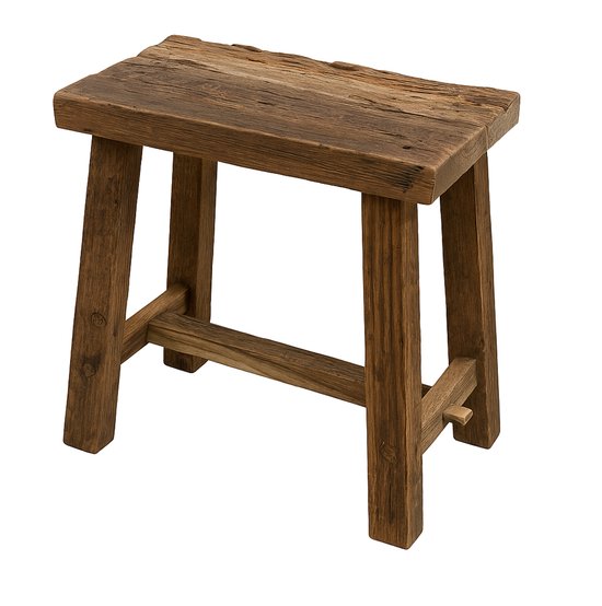 houten-bankje-40-cm-rustiek-teakhout-bol
