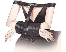 Lederen handboeien set - BDSM - Dwangbuis - Gespen - Riemen - Overgave