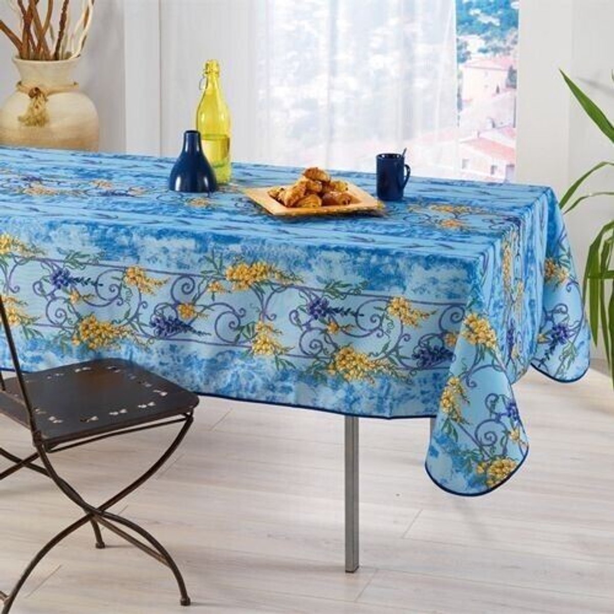 Provençaals Rechthoekig Vlekbestendig Tafelkleed Wisteria 100% Polyester