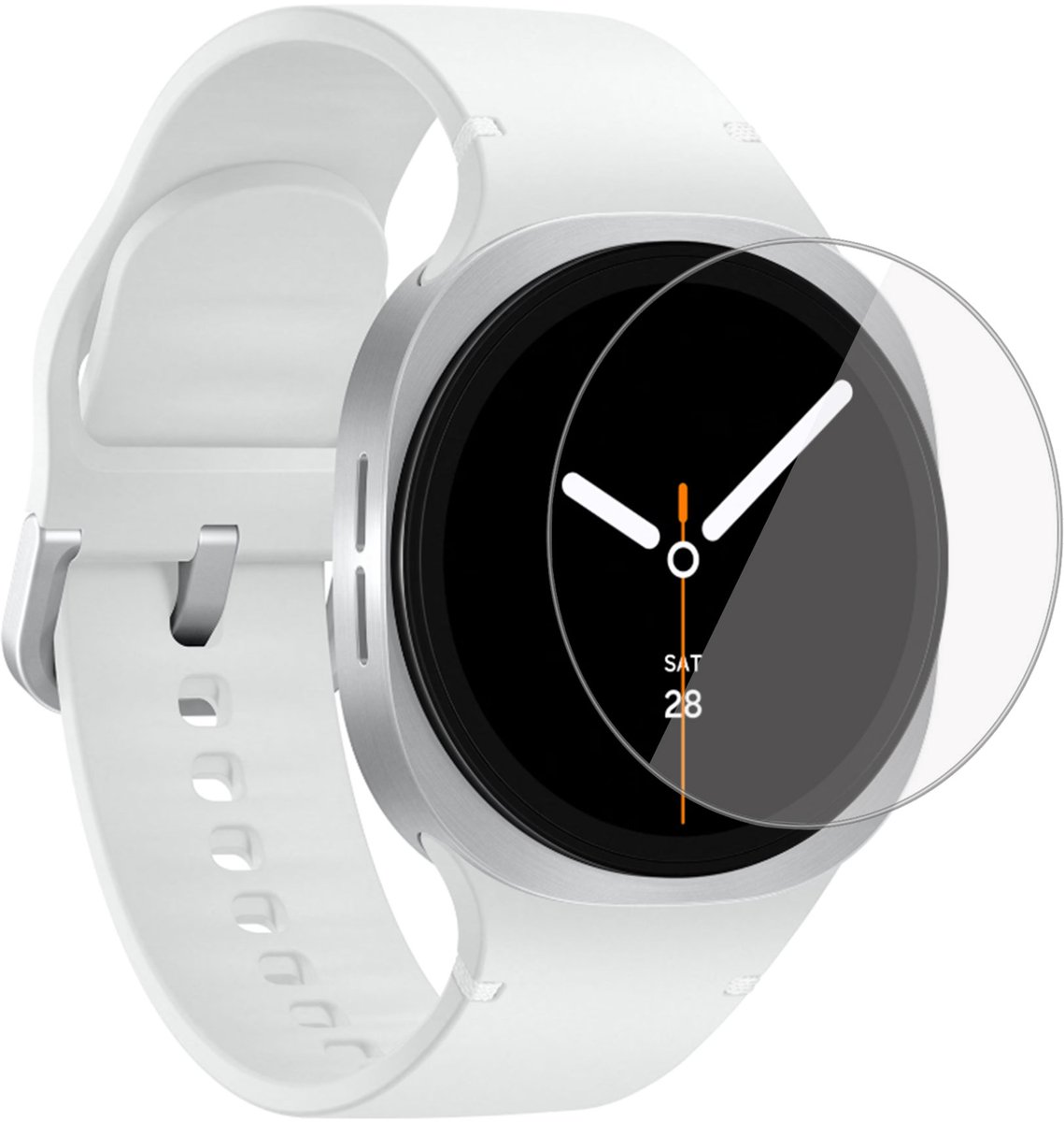 ChiGuard Screenprotector Geschikt voor Samsung Galaxy Watch 8 44mm Screenprotector - Beschermglas - Curved - GuardCover