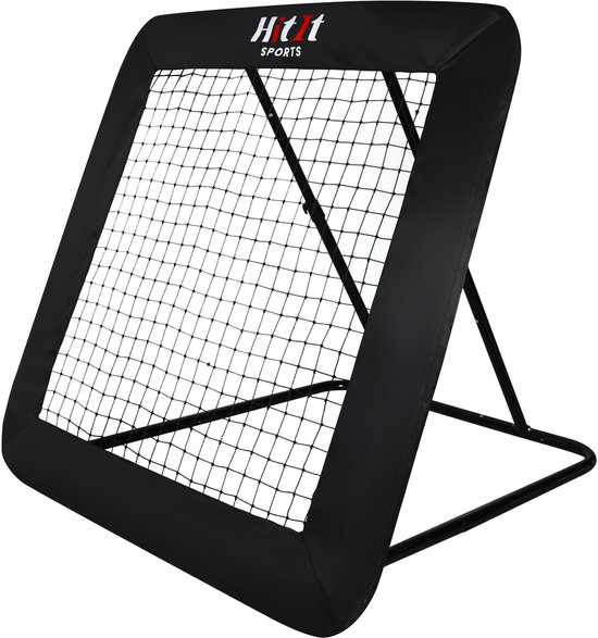 Foto: Hitit sports voetbal rebounder 124x124 cm kickback trainingsnet verstelbare bouncer rebounder voetbal volleybal inklapbaar