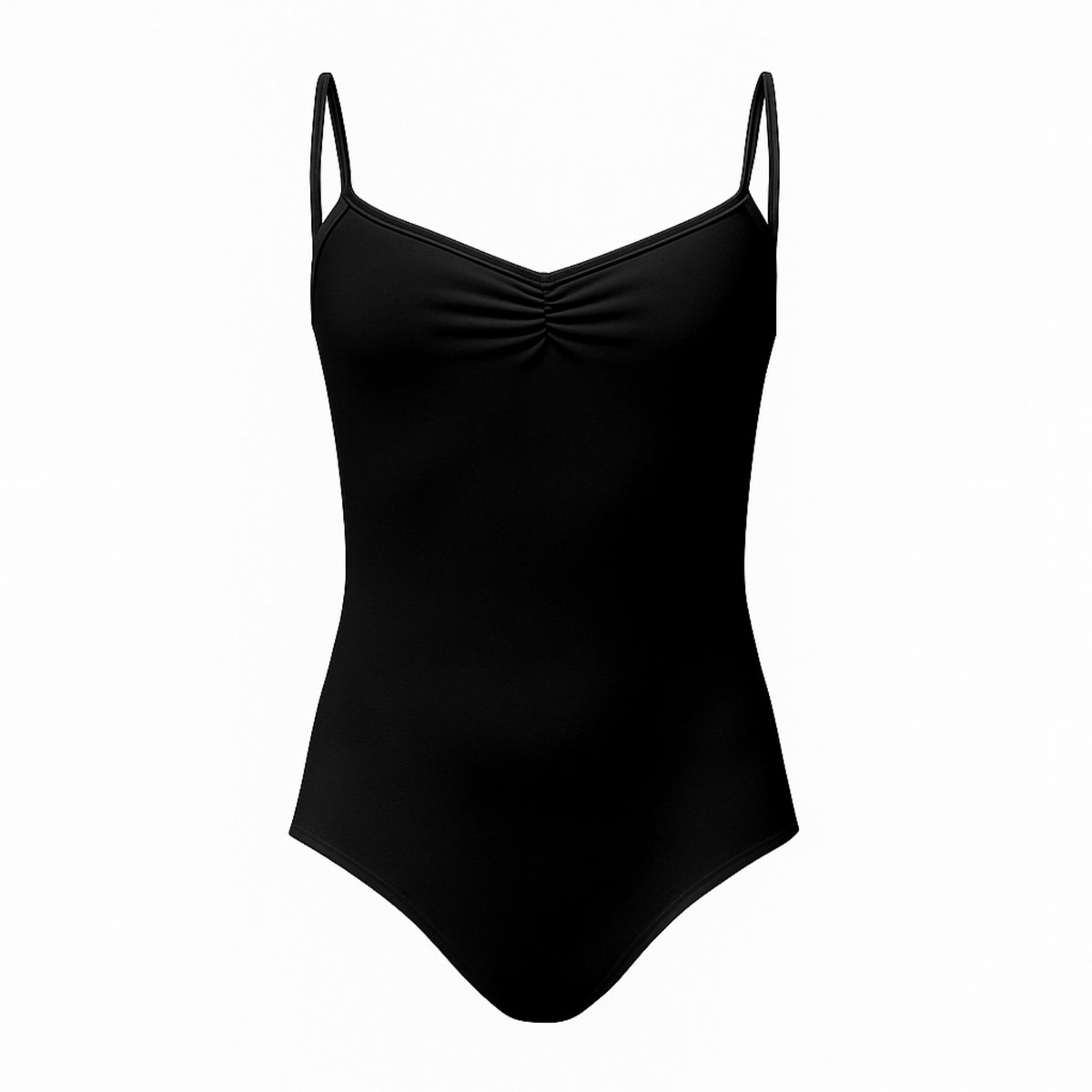 Dancer Dancewear - Zwart Balletpakje "Odette" met dunne bandjes - Dames - Maat 38 (maat L)