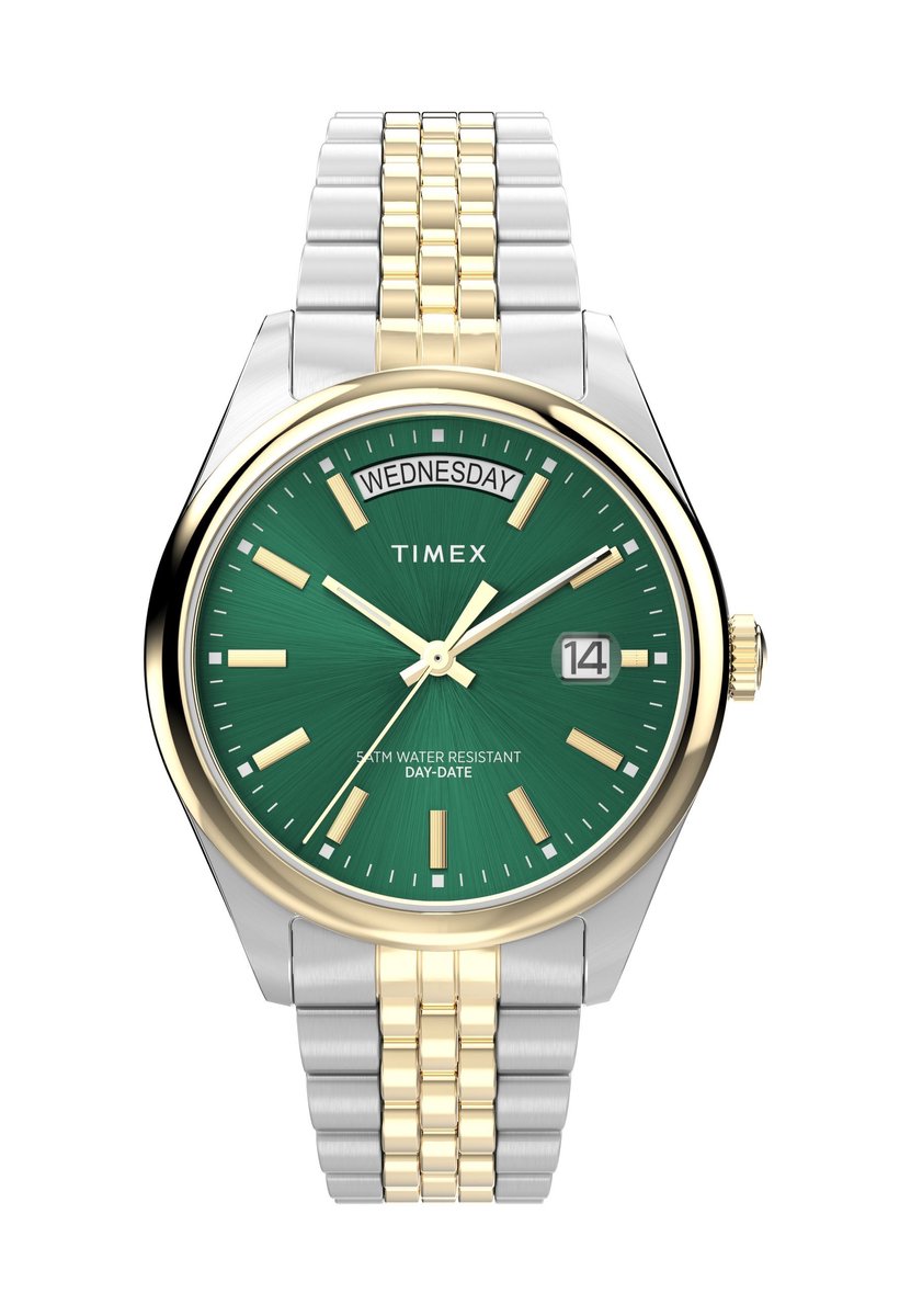 Timex Timex Legacy Kwarts Analoog Horloge Twee Toon Case: 100% Stainless Steel | Armband: 100% Stainless Steel 36 TW2W32100AJ, TW2W32200AJ