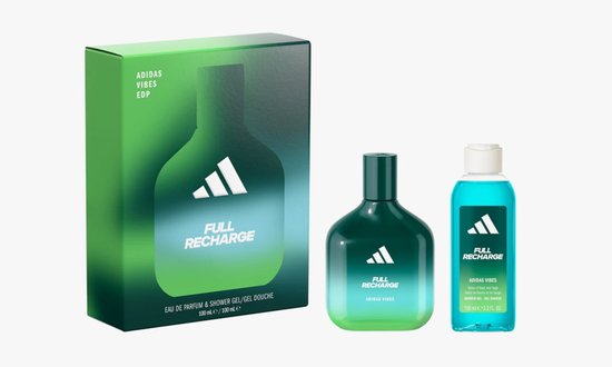 Adidas Vibes Full Recharge Gift Set Edp Eau de Parfum 100 ml en Shower Gel 100 ml - Cadeauset