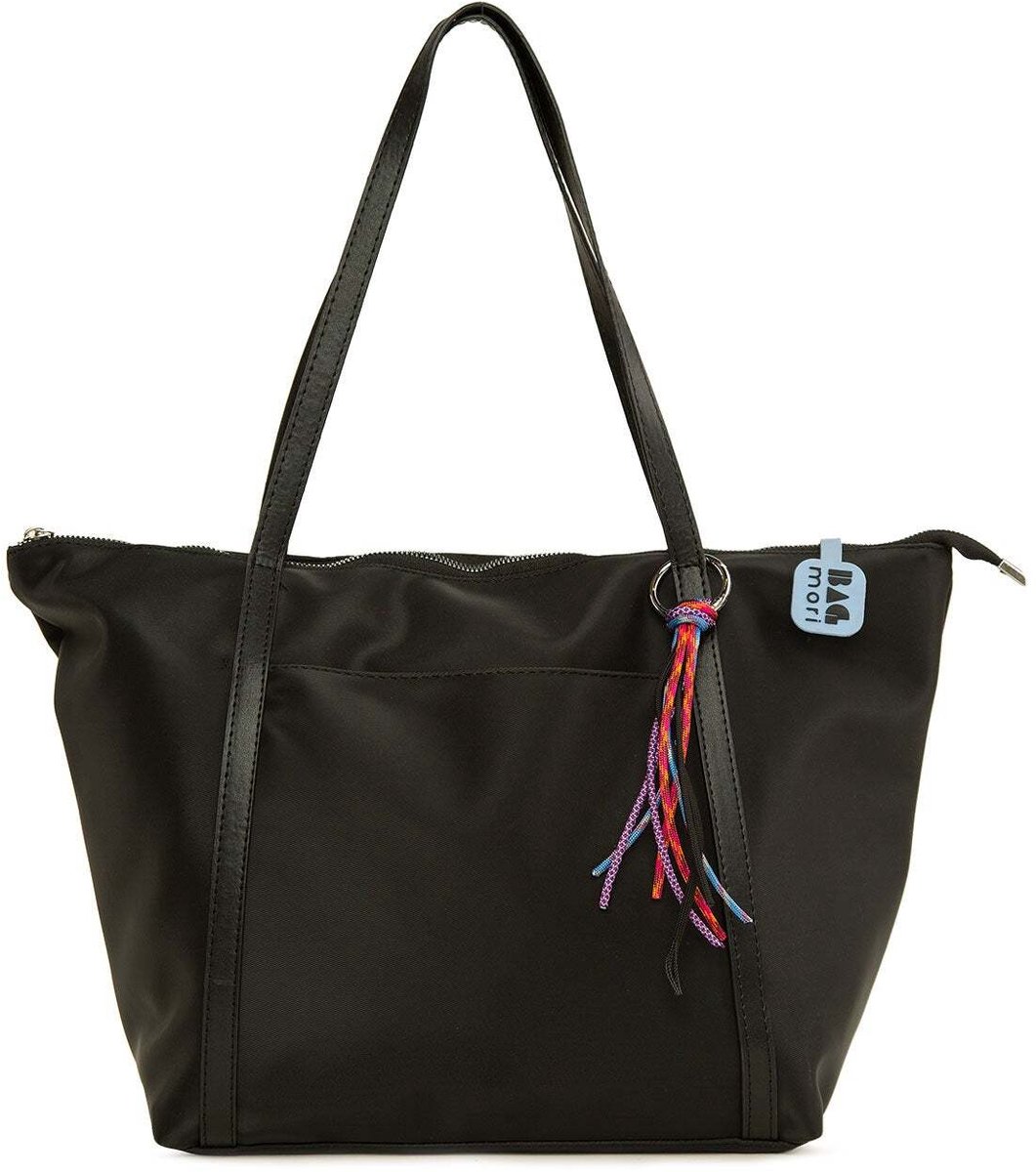 Bagmori Shopper Satijnen Shopper met Multicolor Kwastdetail