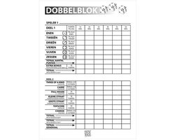 Soho Scoreblok voor Yahtzee spel - 4x - blok 100 vellen - dobbelspel - punten opschrijven - dobbelbl