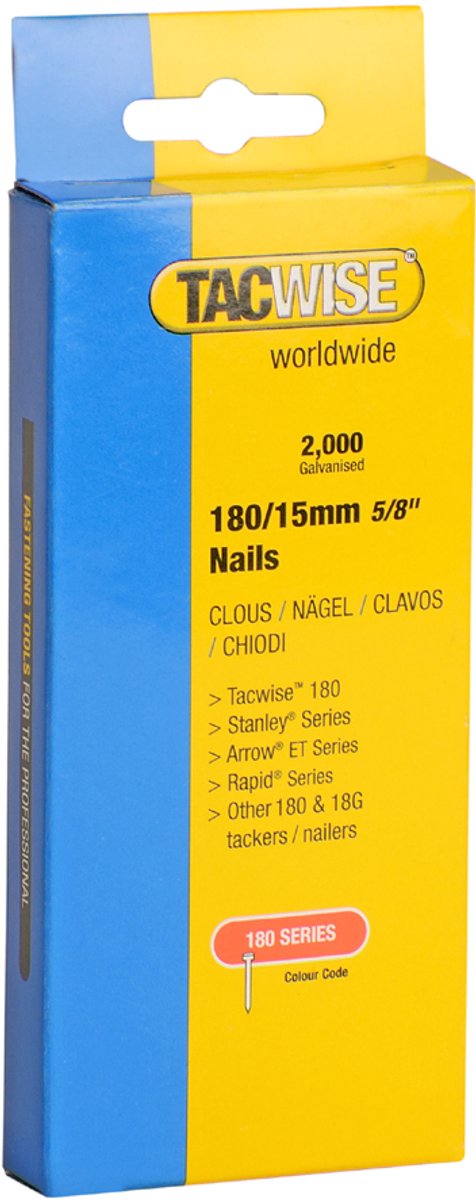 TACWISE Spijkers voor tacker 180/10 mm (18G/10), zonder kop