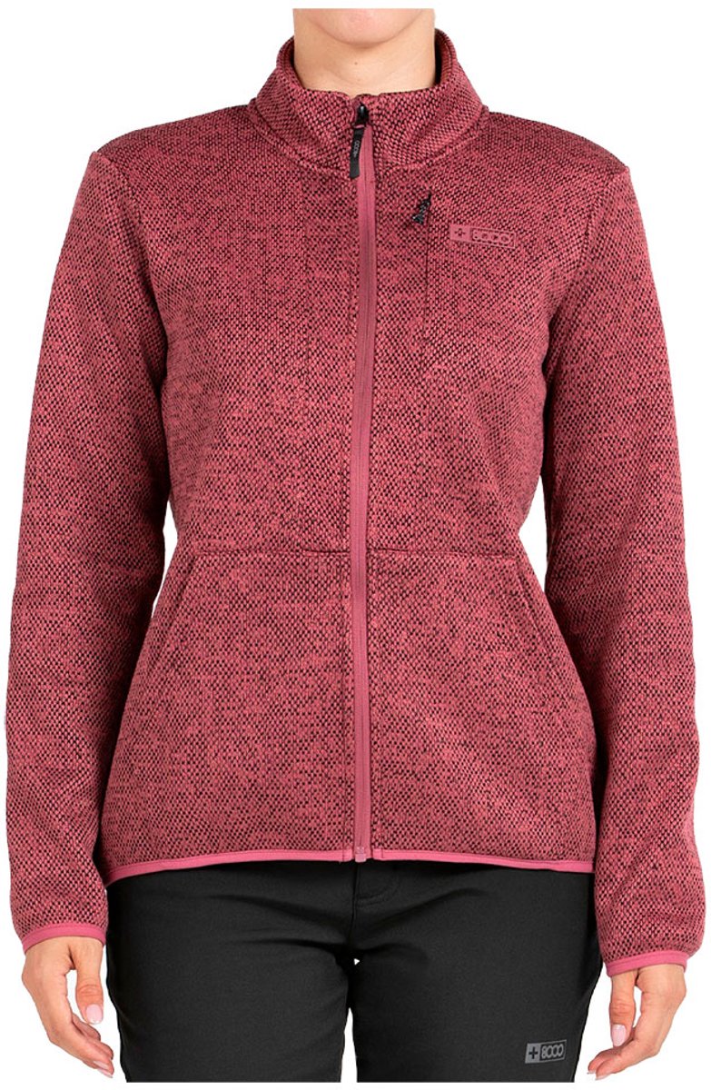 +8000 Sanspir Fleece Met Volledige Rits Roze M Vrouw