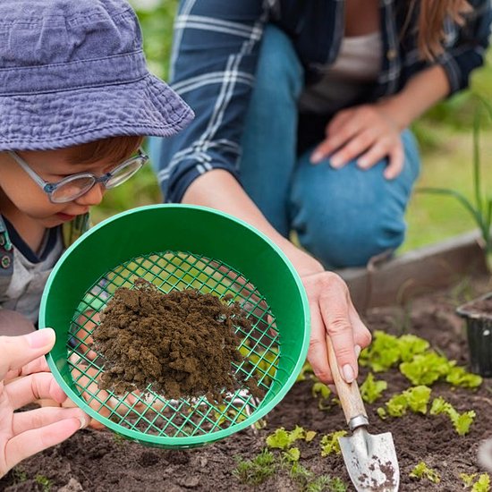 5 stuks - Tuinbodemzeef - Zandzeef - Kunststofzeef - Tuinsteenzandbodemzaailingzeef - Tuinzeef - Bodemzeef - Tuinieren - Tuingereedschap - Tuinplantenzaailingzandsteenfilter van whiqutey — afbeelding 2
