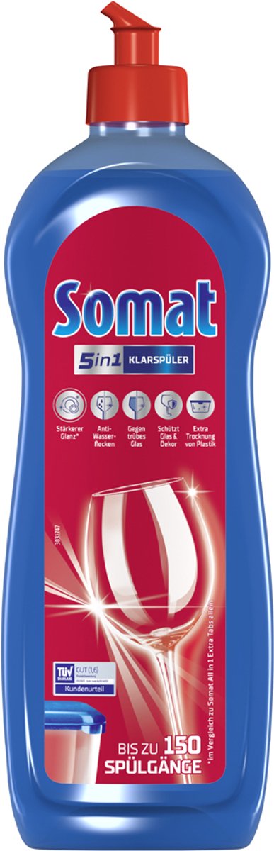 Somat 5-in-1 Glansspoelmiddel voor vaatwasser, 750 ml