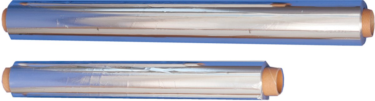 Aluminiumfolie, breedte: 30 cm, lengte: 150 meter, zilverkleurig