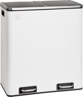 TM2X30 Pedaalemmer 60 liter - Afvalbak Afvalbak ontwerp afvalscheiding prullenbak keuken organisatie scheidingssysteem wit