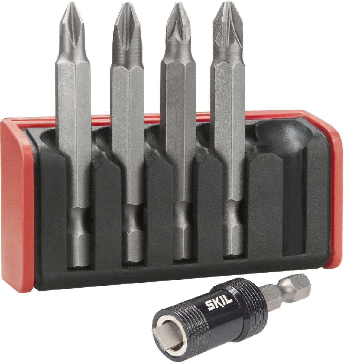 SKIL 6-Delige Schroefbitset - Universeel - 50mm - Magnetische Bitgripkraag - Geschikt voor Boormachines - Inclusief Riemclip - Skil 2610S00915