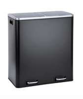 TM2X30 Pedaalemmer 60 liter - Afvalbak Afvalbak ontwerp afvalscheiding prullenbak keuken organisatie scheidingssysteem zwart