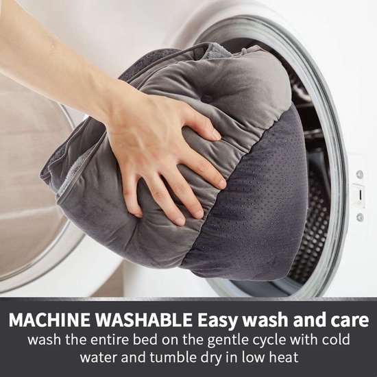 Panier pour chien et chat BOTC - Tapis chauffant - Pour chiens et chats - Grijs