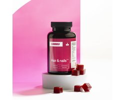 GIMMY Hair & Nails - Supplement voor gezond haar & sterke nagels - Zink, biotine, druivenpitextract, bamboe-extract (silicium), MSM, vitamine A, C en E - Vegan, suikervrij & natuurlijk - Ontwikkeld door apothekers - 60 gummies