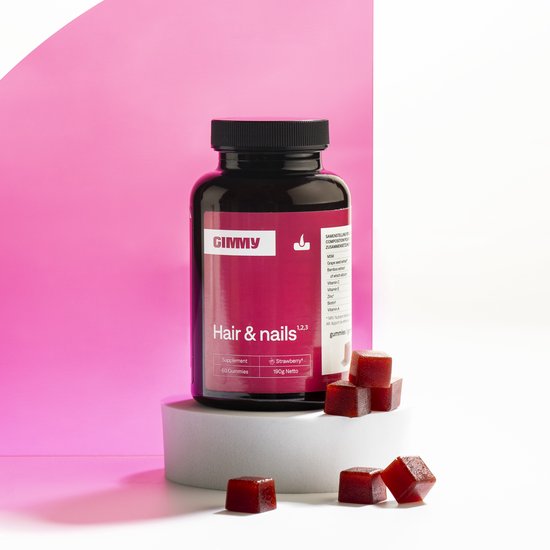 GIMMY Hair & Nails Gummies - Voedingssupplement voor haar nagels 190 Kauwgummies