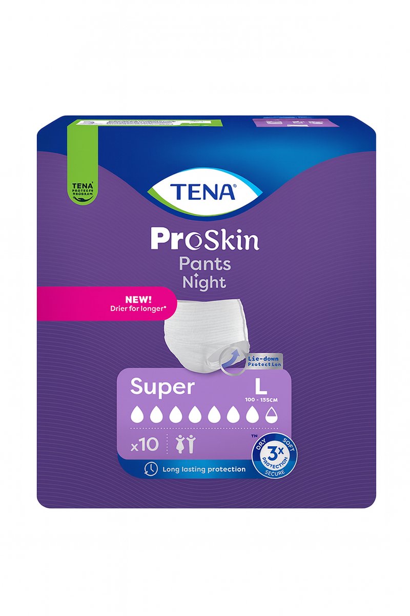 Tena Proskin Pants Night Super Large - 1 pak van 10 stuks