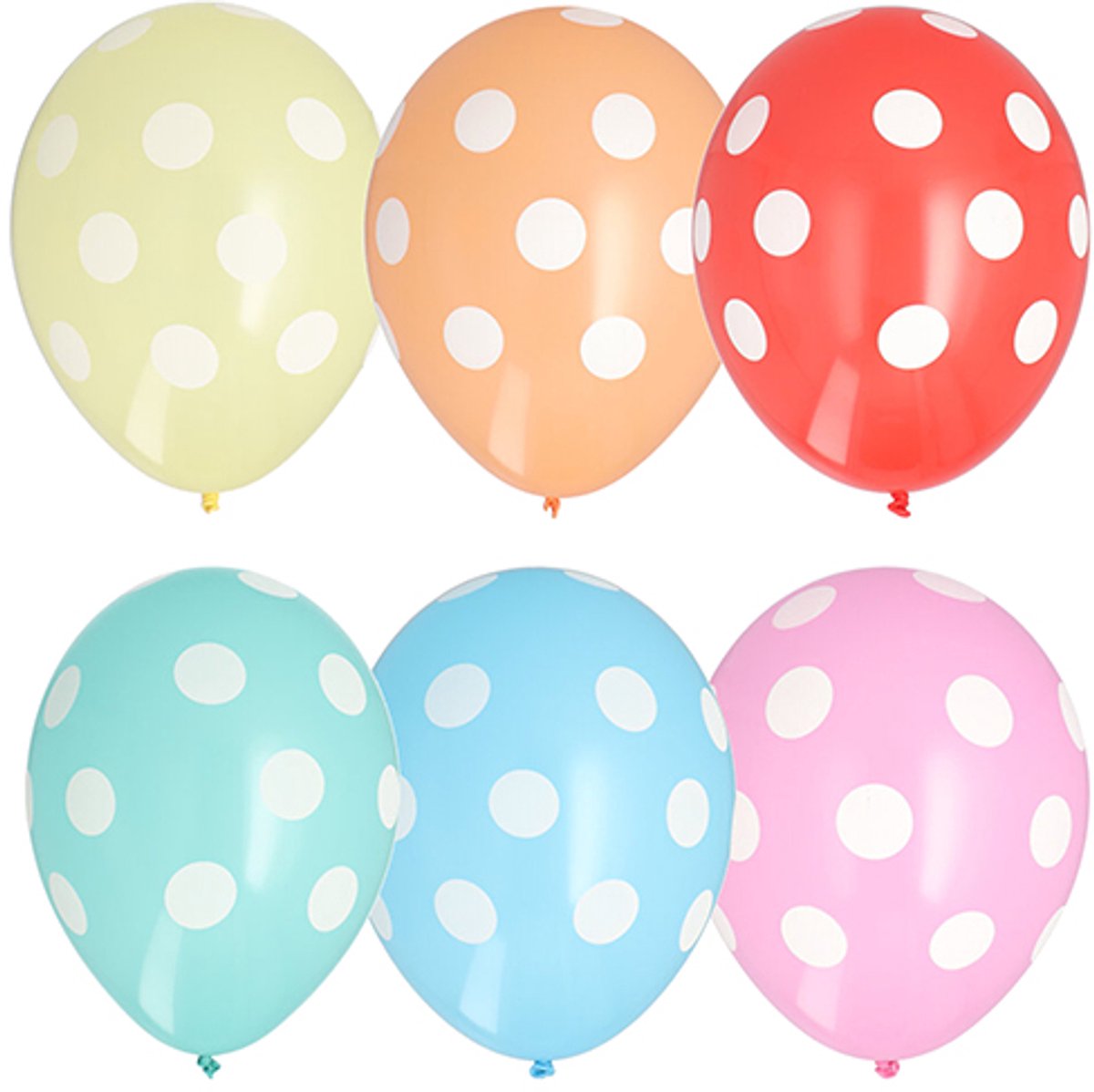 PAPSTAR luchtballonnen 'Dots', kleuren assorti