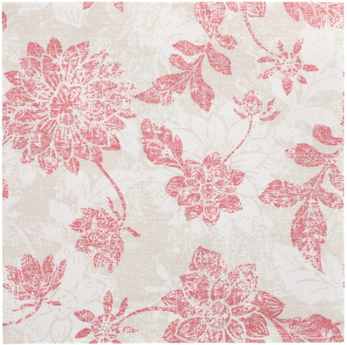 20 Servetten ROYAL Collection 1/4 vouw 40 cm x 40 cm bordeaux Flowers