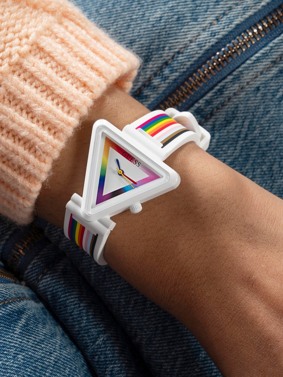 Guess Gt Fame Analoog Horloge Veelkleurig Case: 100% Biogebaseerd Nylon | Armband: 100% Siliconen 47mm GW0679L1