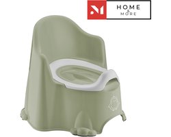 Kinder plaspotje - Hoge rugsteun - WC potje met deklseltje - Zindelijkheid trainen - Binnenpot Uitneembaar - Makkelijk schoonmaken - Kleur Groen