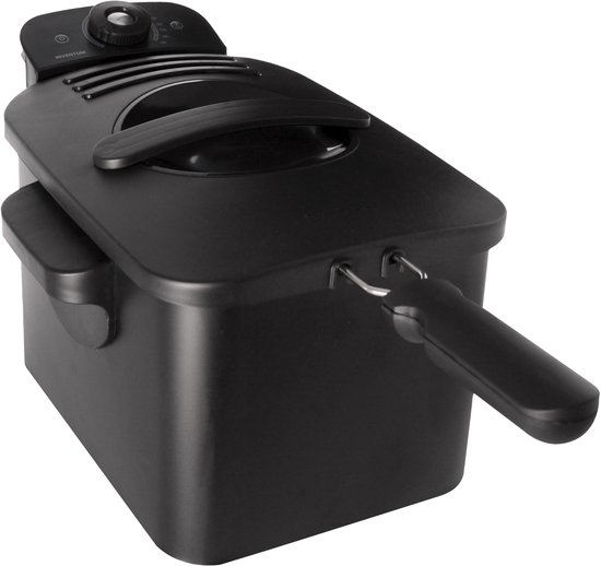Inventum GF431B - Frituurpan - 3 liter - Tot 190 graden - 2200 watt - Koude zone - Friteuse - Zwart