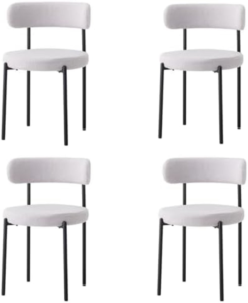 HOMCOM Set van 4 eetkamerstoelen in Scandi-design, keukenstoelen HOMCOM Set van 4 eetkamerstoelen in Scandi-design, keukenstoelen