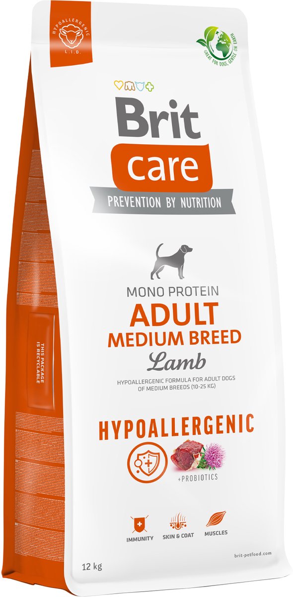Brit Brit Care - Dog - Hypoallergenic Adult Medium Breed - Lam - 3 kg