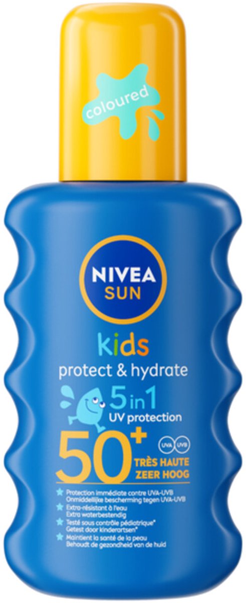 NIVEA Sun Protect & Hydrate Zonnebrand Kids SPF 50+ - 3 x 200 ml - Voordeelverpakking