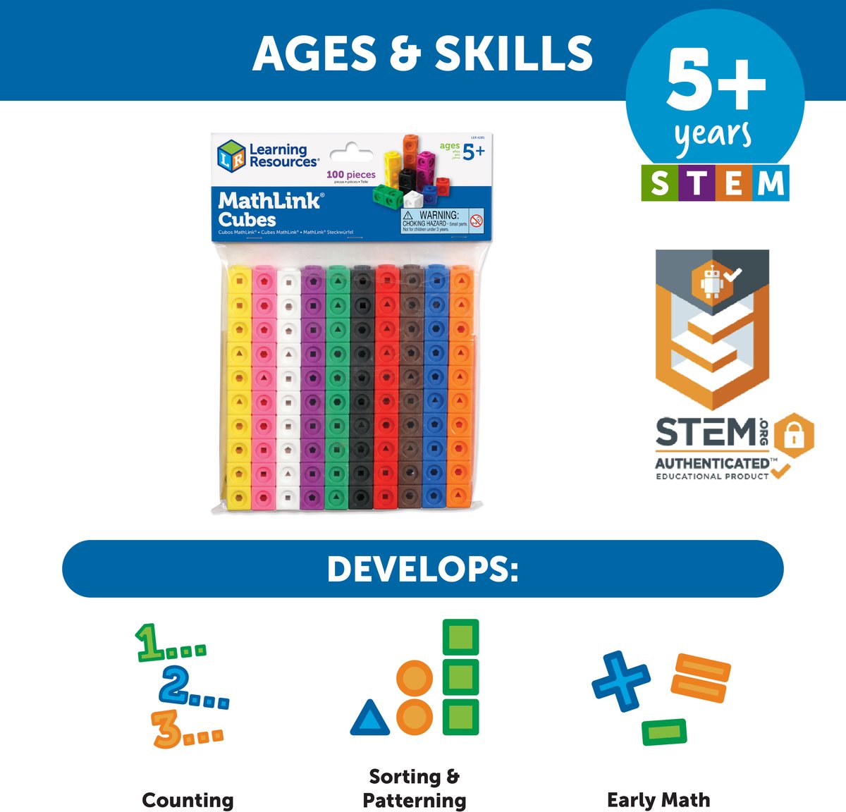 Learning Resources MathLink® Cubes, Set van 100