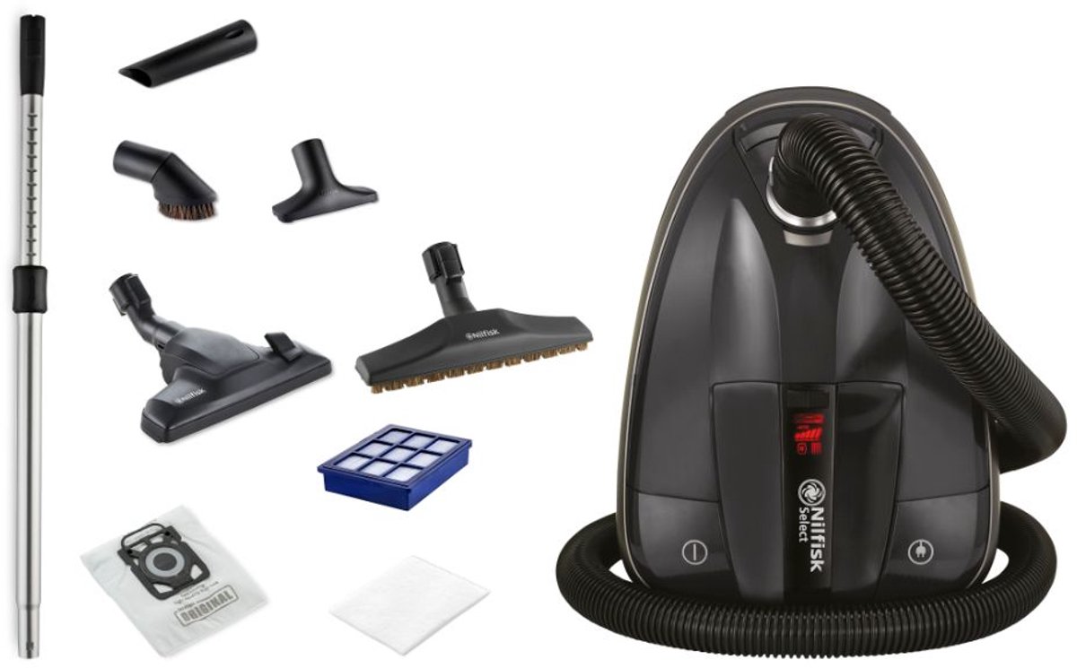 Nilfisk Select Black Superior - Stofzuiger met zak