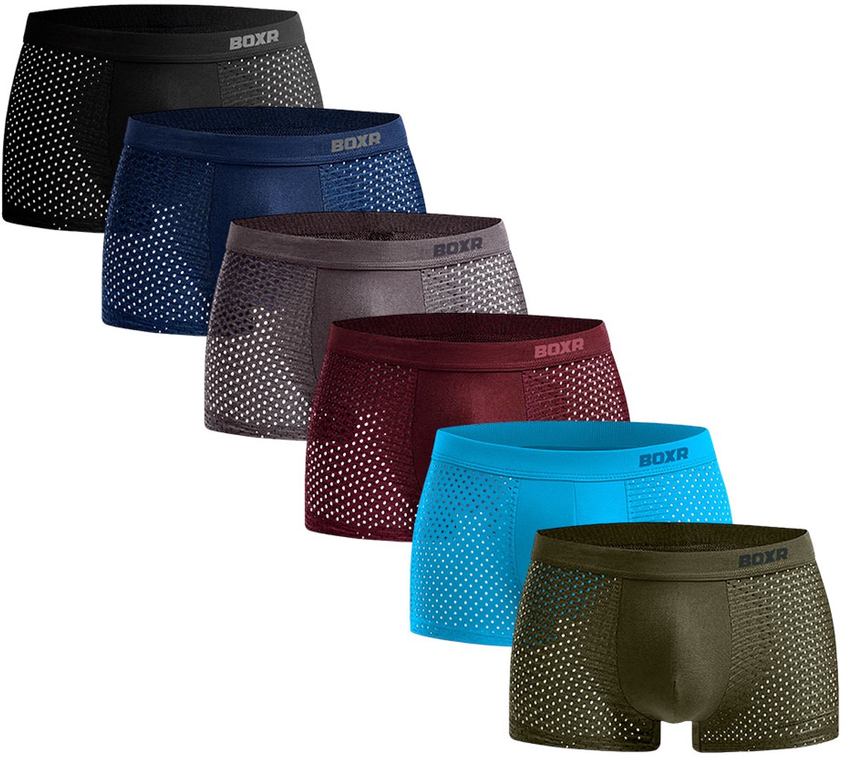 BOXR Boxershort Heren 6 Pack - Bamboe Ondergoed Heren - Duurzaam & Ademend - Zijdezacht - Perfecte Pasvorm - Ondergoed Heren - Onderbroeken Heren - Ideaal voor Dagelijks Gebruik & Sport - Maat S