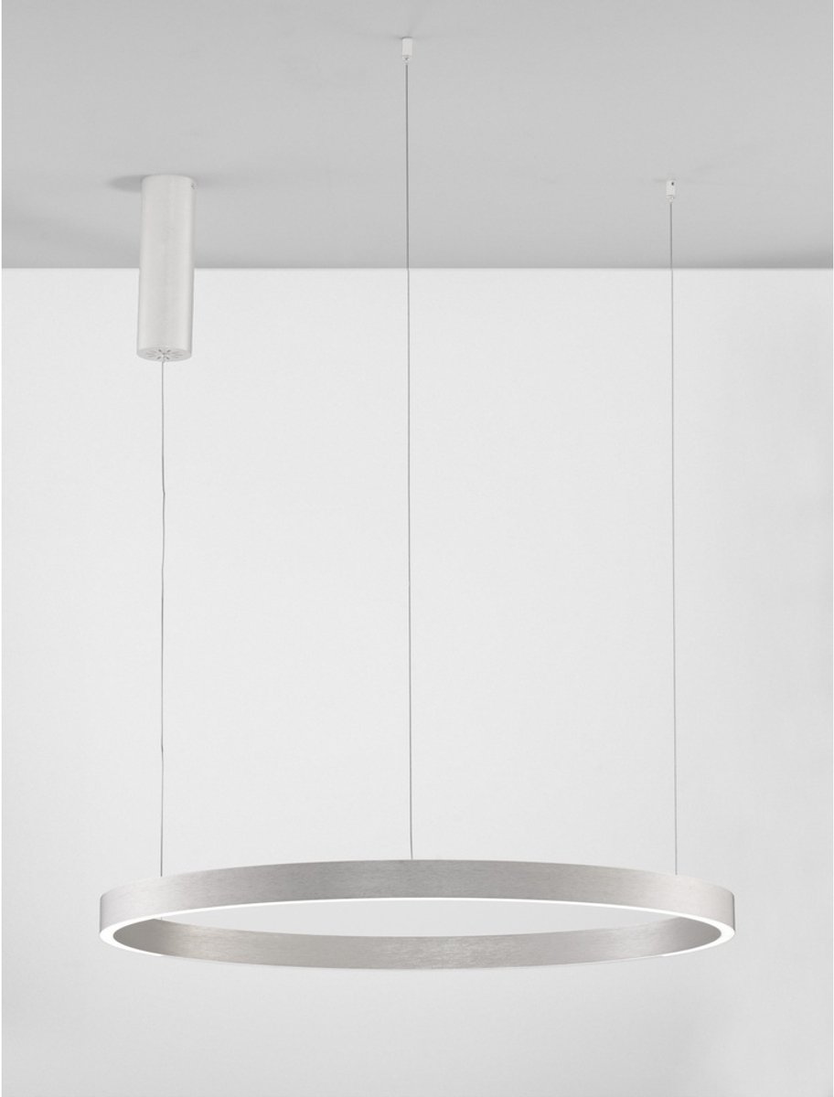 Lyora Design hanglamp Elowen zilvergrijs Ø 80cm - 9345666