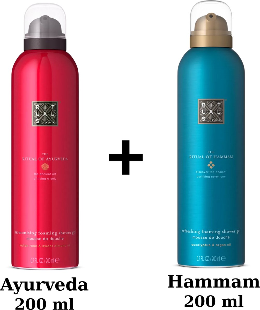 Rituals - Duo Set - Ayurveda Shower Gel 200 ml + Hammam Shower Gel 200 ml - Douchegels - Doucheschuim