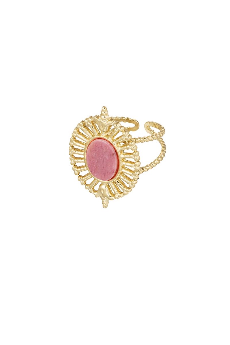 ring - waaier - steen groen - cadeau tip