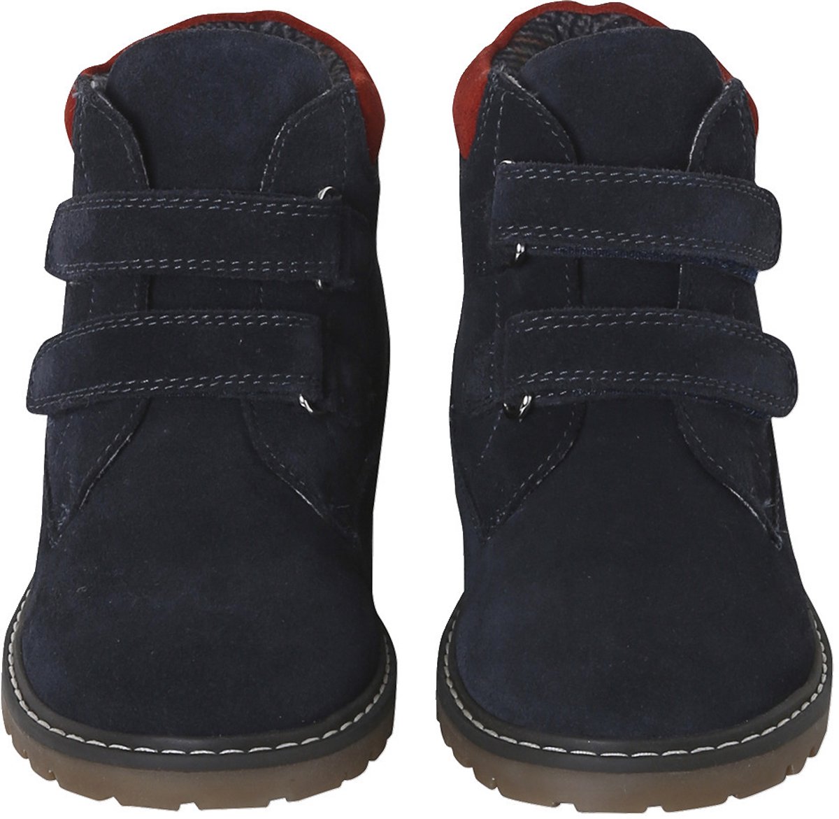 Vertbaudet Boots voor jongens collectie voor de kleuterschool leer met klittenband Blauw
